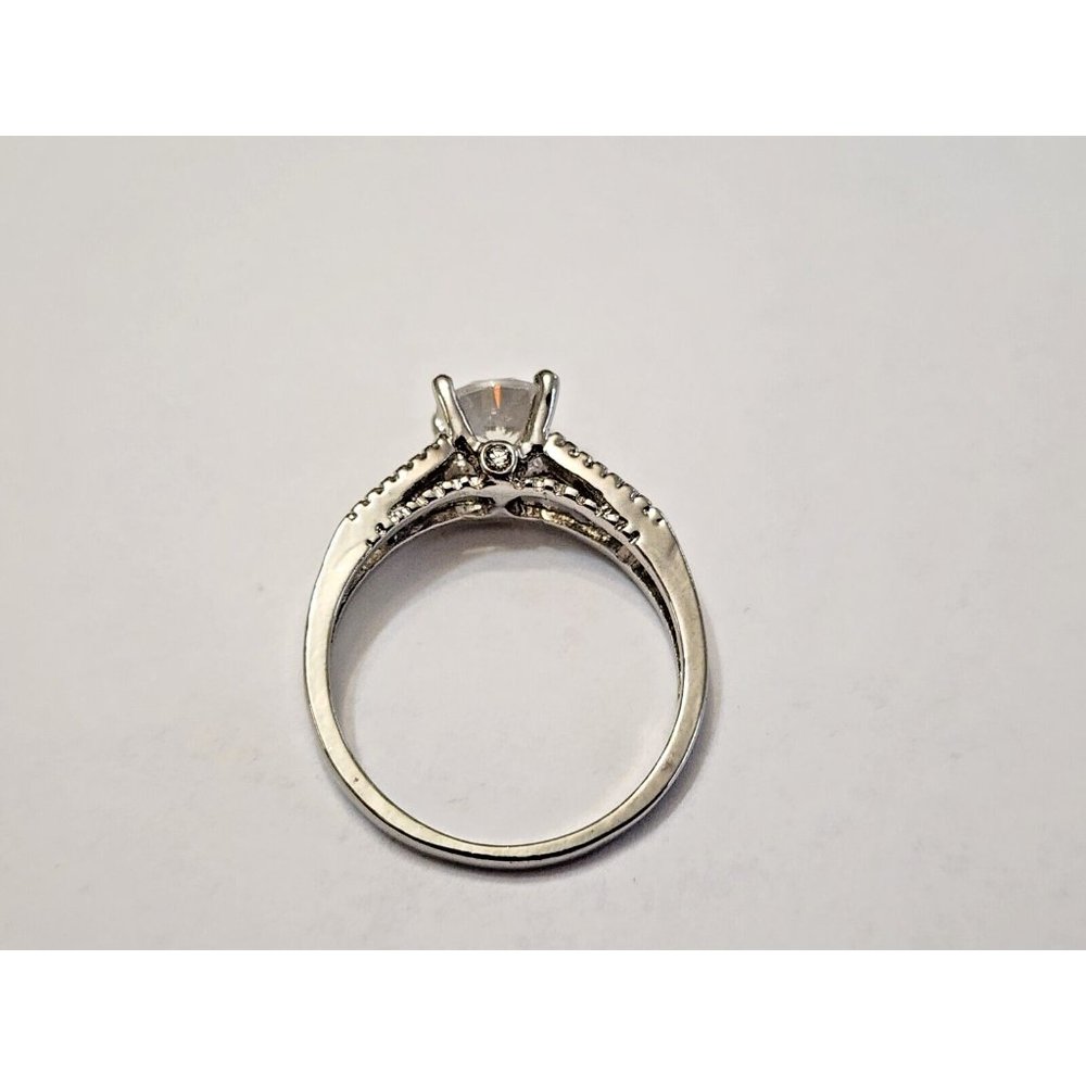 Cubic Zirconia CZ Gold Wings Silver Plated Ring Sz 9 - Picture 4 of 7